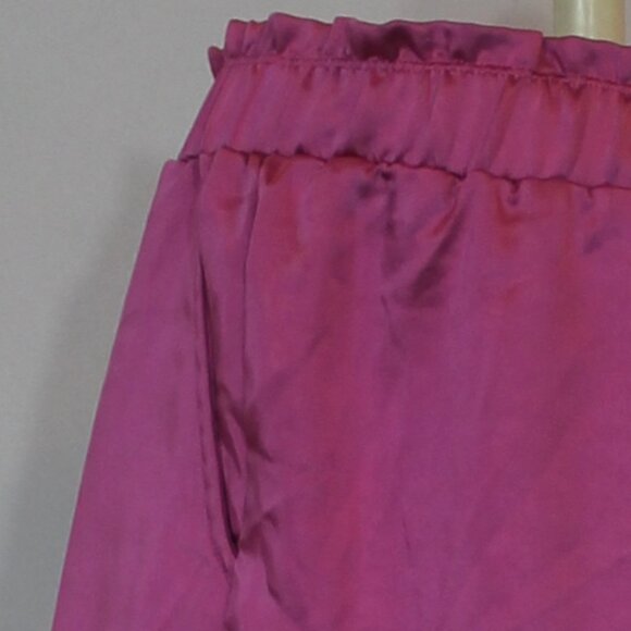 Melissa Nepton Lauren pink elastic waist silky shorts size Large - Picture 7 of 7